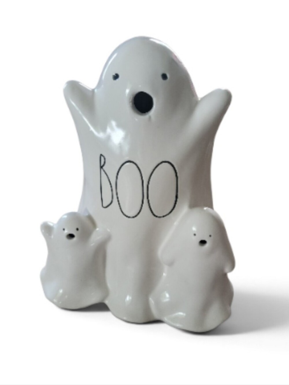 RAE DUNN Halloween “BOO" 290 Three 3 Ghost Family Trio Ghosts Figurine 2021 Cute